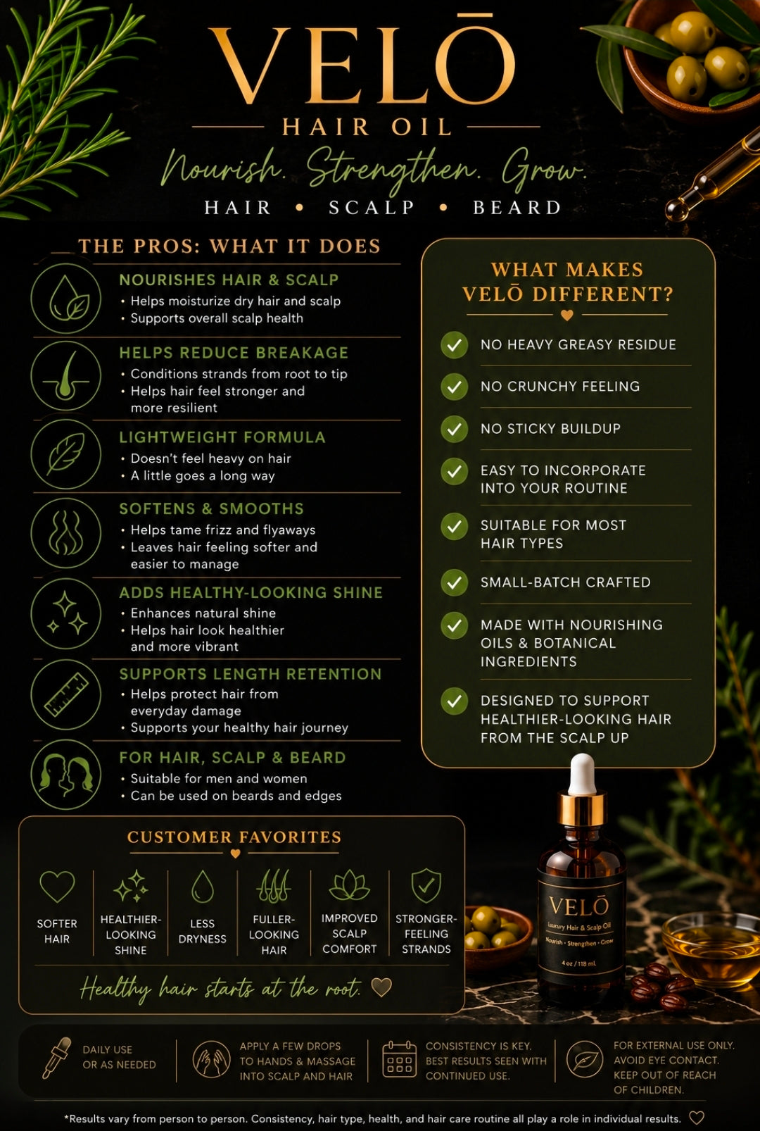 VELŌ Luxury Hair & Scalp Oil
